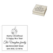 Frohe Weihnachtsfamilie Rücksendeadresse Gummistempel (Stempel)