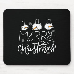 Frohe Weihnachtsfamilie Snowman Weihnachten Weihna Mousepad