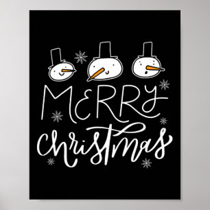 Frohe Weihnachtsfamilie Snowman Weihnachten Weihna Poster