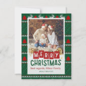 Frohe Weihnachtsfamilie Thin Magnetic Card Magneteinladung (Vorderseite)