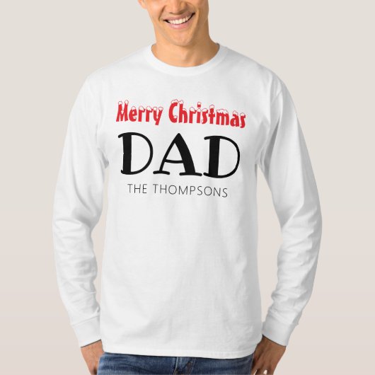 Frohe Weihnachtsfamilie Vater T-Shirt (Vorderseite)