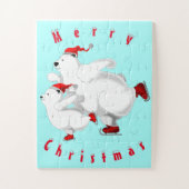 Frohe Weihnachtsfamilien Bears Jigsaw Puzzle Gesch (Vertikal)