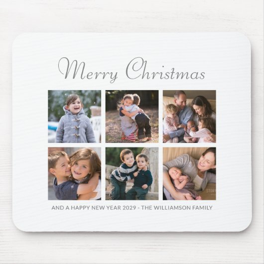 Frohe Weihnachtsfamilien Fotos Urlaub Moderne Mousepad (Vorne)