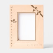 Frohe Weihnachtsfamilienbild Brauch Geätzte Rahmen (Vorderseite)