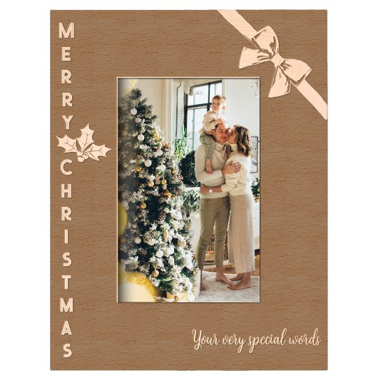 Frohe Weihnachtsfamilienbild Brauch Geätzte Rahmen