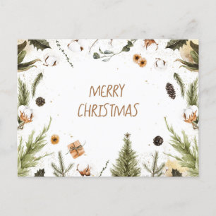 Frohe Weihnachtsfarbe Feiertagspostkarte