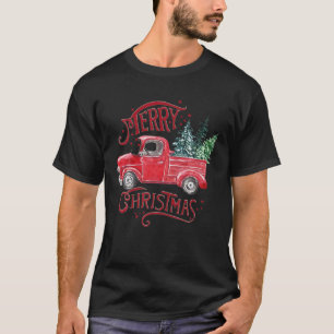 Frohe Weihnachtsfarm Fresh Christmas Tree Red Truc T-Shirt