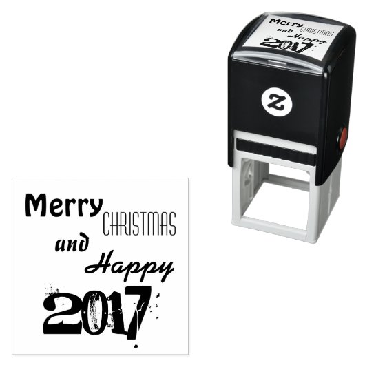 Frohe Weihnachtsfeier 2017 Typografie-Briefmarke Permastempel (Beispiel)