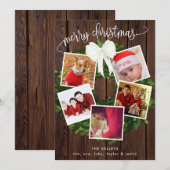 Frohe Weihnachtsfeier 5 Foto Personalisiert Feiertagskarte (Vorne/Hinten)