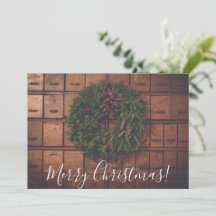 Frohe Weihnachtsfeier auf Holzschachteln