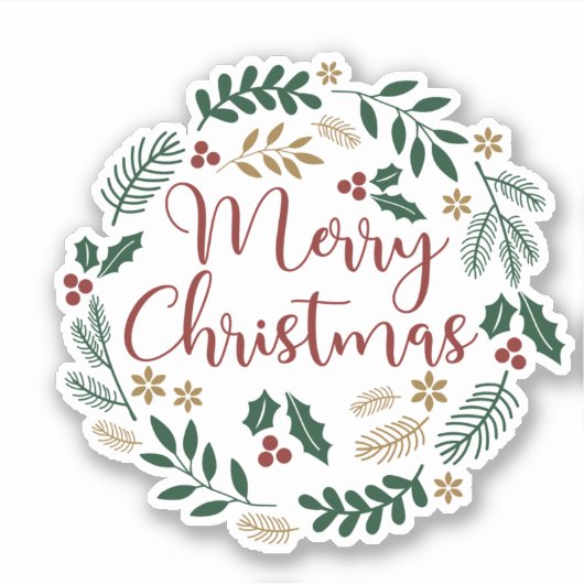 Frohe Weihnachtsfeier Aufkleber (Vorderseite)