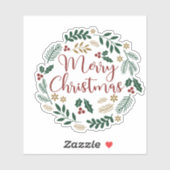 Frohe Weihnachtsfeier Aufkleber (Blatt)