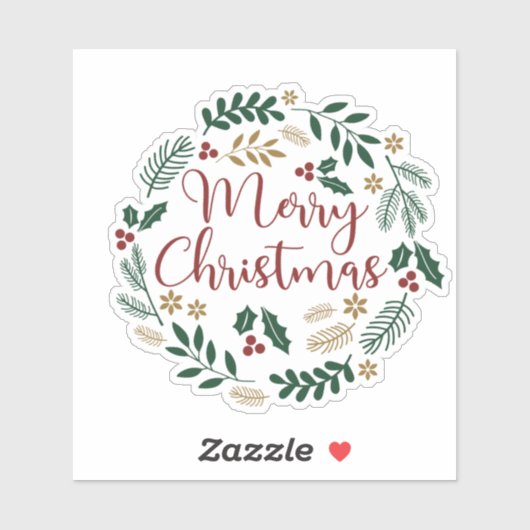 Frohe Weihnachtsfeier Aufkleber (Blatt)