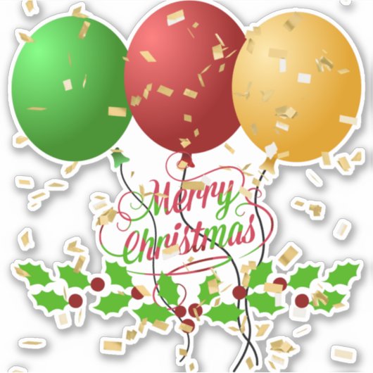 Frohe Weihnachtsfeier Aufkleber (Vorderseite)
