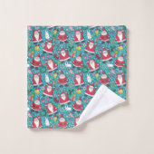 Frohe Weihnachtsfeier Badhandtuch Set (Waschlappen)