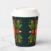 Frohe Weihnachtsfeier Bauble Floral Holly Pappbecher (Links)