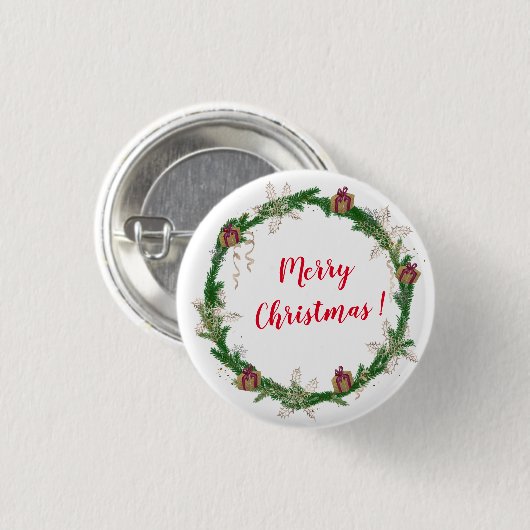 Frohe Weihnachtsfeier Button (Vorne & Hinten)