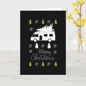 Frohe Weihnachtsfeier Camper Motorhome Geschenk Karte (Gelbe Blume)
