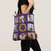 Frohe Weihnachtsfeier Custom Foto Collage Tasche (Von Nahem)