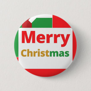 Frohe Weihnachtsfeier Design auf Button