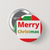 Frohe Weihnachtsfeier Design auf Button (Vorne & Hinten)
