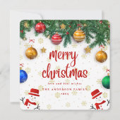 Frohe Weihnachtsfeier Feiertagskarte (Vorderseite)