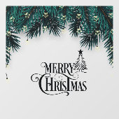 Frohe Weihnachtsfeier Fensteraufkleber (Blatt)