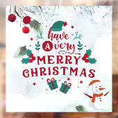 Frohe Weihnachtsfeier Fensteraufkleber (Blatt 2)