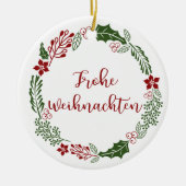 Frohe Weihnachtsfeier, Frohe Weihnachten Keramik Ornament (Vorne)