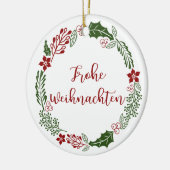 Frohe Weihnachtsfeier, Frohe Weihnachten Keramik Ornament (Links)