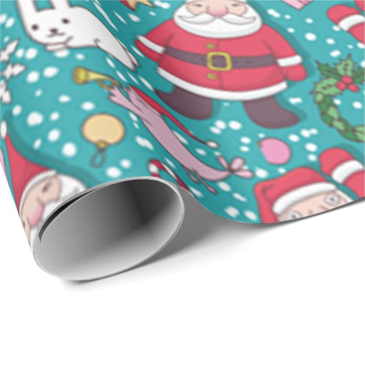 Frohe Weihnachtsfeier Geschenkpapier (Rolleneckpunkt)