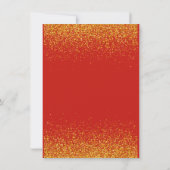 Frohe Weihnachtsfeier Glitter Einladung (Rückseite)
