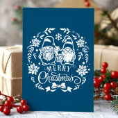 Frohe Weihnachtsfeier Gnome Feiertagskarte