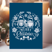 Frohe Weihnachtsfeier Gnome Feiertagskarte