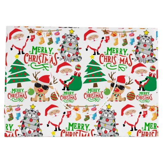 Frohe Weihnachtsfeier Große Geschenktüte (Rückseite)