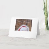 Frohe Weihnachtsfeier, Hut des Weihnachtsmanns Feiertagskarte (Rückseite)