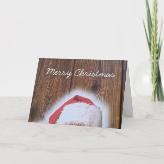 Frohe Weihnachtsfeier, Hut des Weihnachtsmanns Feiertagskarte (Vorderseite)