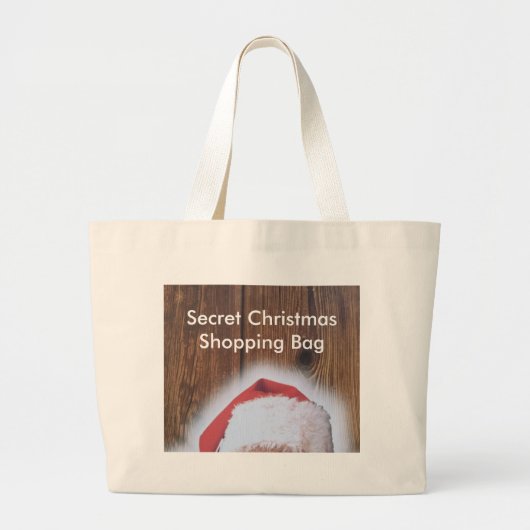 Frohe Weihnachtsfeier, Hut des Weihnachtsmanns Jumbo Stoffbeutel (Vorne)