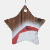 Frohe Weihnachtsfeier, Hut des Weihnachtsmanns Keramik Ornament (Hinten)