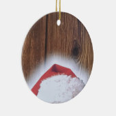 Frohe Weihnachtsfeier, Hut des Weihnachtsmanns Keramikornament (Rechts)