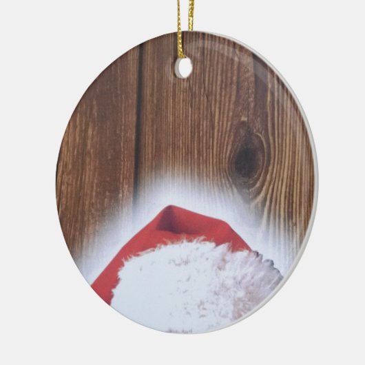 Frohe Weihnachtsfeier, Hut des Weihnachtsmanns Keramikornament (Links)