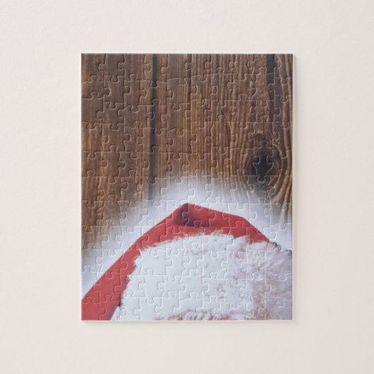 Frohe Weihnachtsfeier, Hut des Weihnachtsmanns Puzzle (Vertikal)