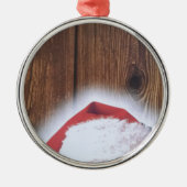 Frohe Weihnachtsfeier, Hut des Weihnachtsmanns Silbernes Ornament (Vorne)