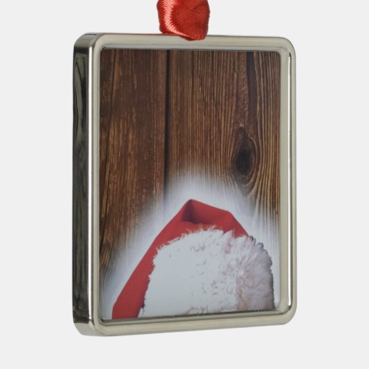 Frohe Weihnachtsfeier, Hut des Weihnachtsmanns Silbernes Ornament (Rechts)