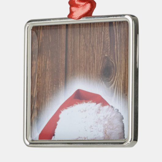 Frohe Weihnachtsfeier, Hut des Weihnachtsmanns Silbernes Ornament (Links)