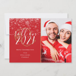 Frohe Weihnachtsfeier im Neujahrsfest Foto Feiertagskarte