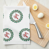 Frohe Weihnachtsfeier: Joy Pattern Geschirrtuch (Viertel Falte)