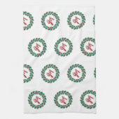 Frohe Weihnachtsfeier: Joy Pattern Geschirrtuch (Vertikal)
