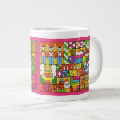 Frohe Weihnachtsfeier Jumbo-Tasse (Vorderseite Rechts)