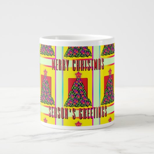 Frohe Weihnachtsfeier Jumbo-Tasse (Vorderseite)